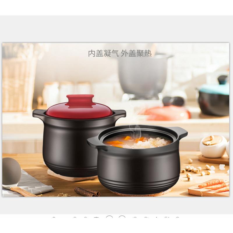 苏泊尔(SUPOR)砂锅TB60H1陶瓷锅煲汤锅煮粥锅养生瓦罐炖煮锅石锅煎药壶燃气灶炖盅6.0L深汤高清大图