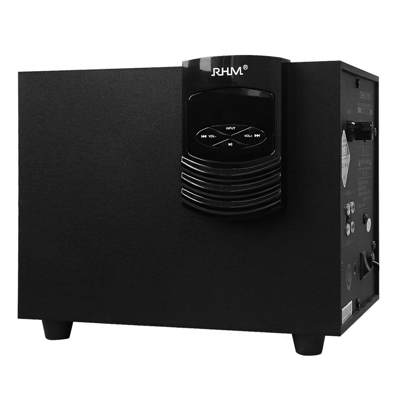 RHM RS-40GU 皇马多媒体2.1有源音箱 电脑笔记本有源低音炮游戏家居桌面音响 黑色