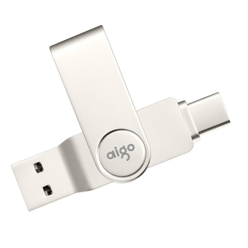 爱国者(AIGO) U356 64G Type-C USB3.1 U盘 银色高清大图