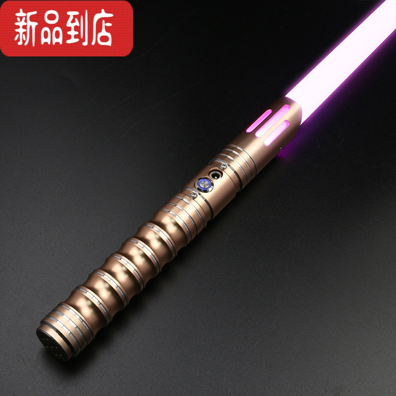 真智力星球大战光剑不伸缩uw星战绝地武士发声光金属激光剑玩具道具 星战电镀银10音效+12色光效