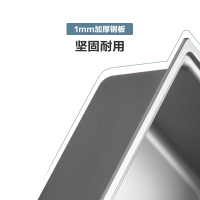 摩恩(MOEN)不锈钢厨房水槽单槽套餐1MM加厚台上台下水龙头洗碗槽洗菜盆大单槽易清洁纳米抗油盾