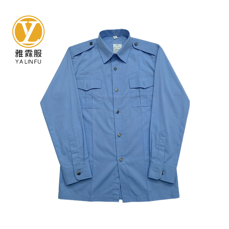 雅霖服 夏季保安服长袖套装 YLF-0631 套高清大图