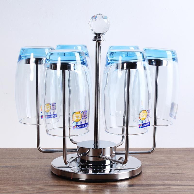 杯架 沥水杯架 水杯杯托 不锈钢杯架 旋转杯架 茶杯架 沥水碗碟架 玻璃杯倒挂架 沥水盘 晾杯架 茶杯置物架