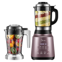 美的(Midea)破壁机家用破壁料理机榨汁机辅食机智能预约冷热双杯 BL1214A