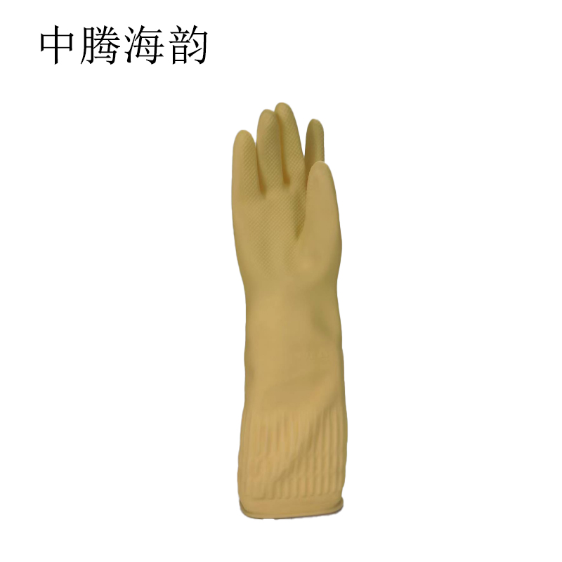 中腾海韵 乳胶手套长筒 加厚38cm 双高清大图