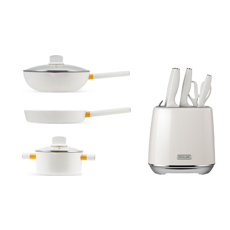 德世朗炒锅三件套刀具六件套套餐