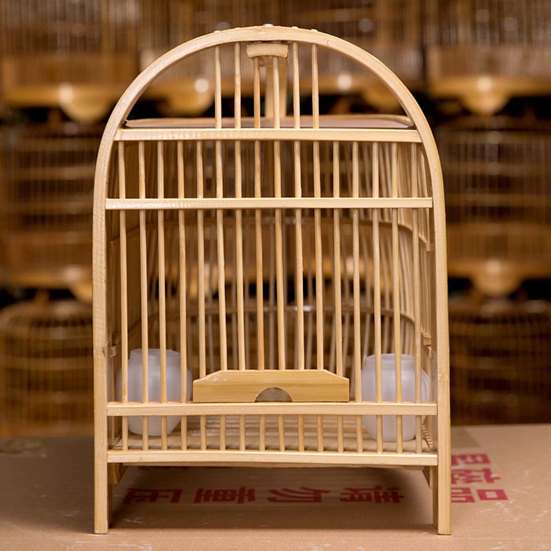 中号竹鸡笼空笼无笼布杯子竹鸡笼竹制鸟笼大号竹鸡笼子斑鸠笼宠物鸡笼