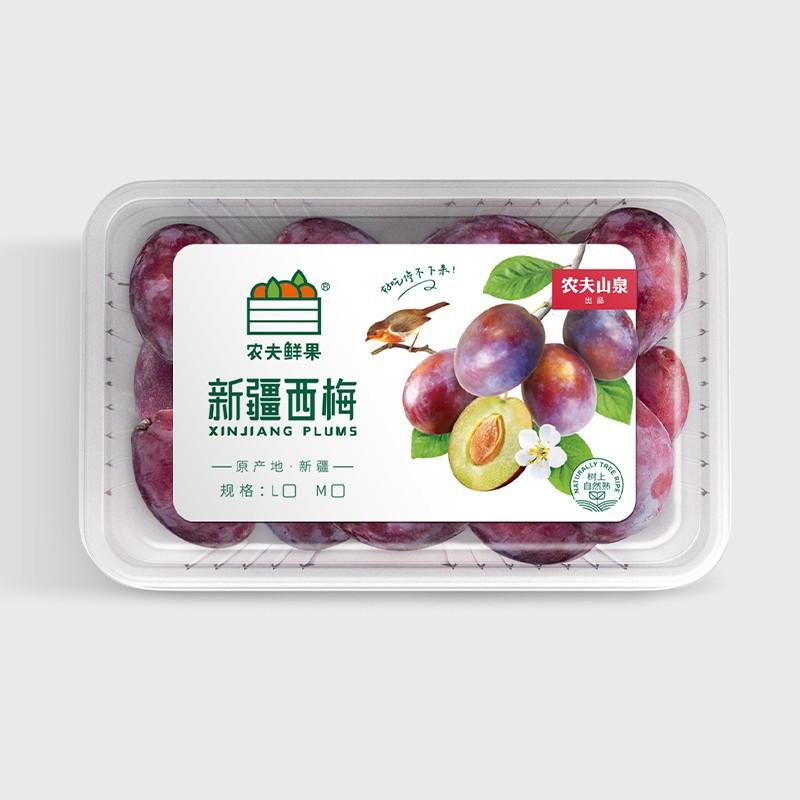 农夫山泉 新疆西梅 新鲜水果当季生鲜 大果525g*3盒