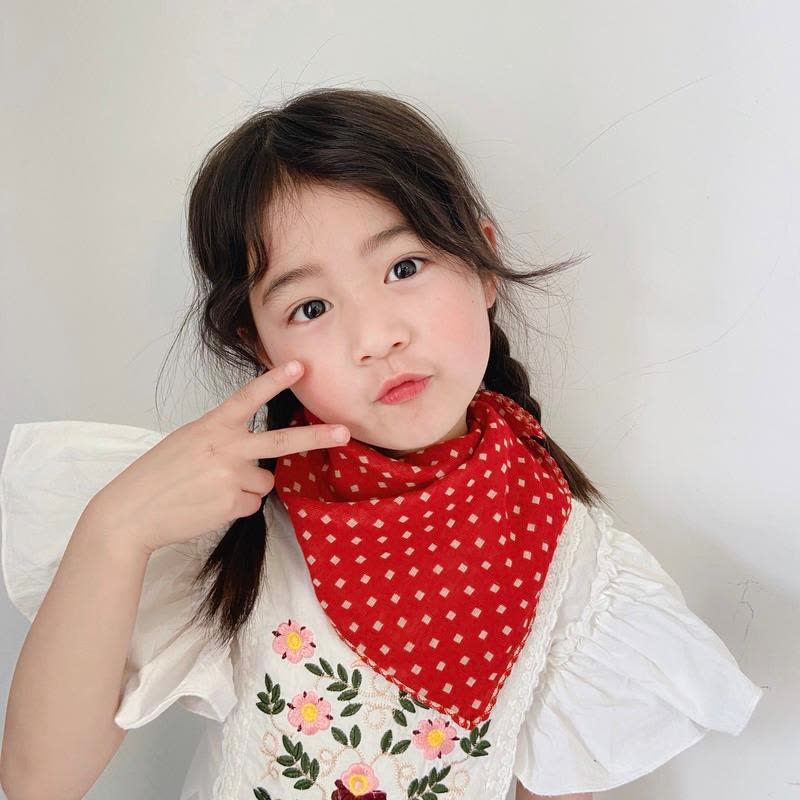 可莉允儿童丝巾发带夏季小女孩方巾防晒包头沙滩巾薄款女童宝宝头巾围巾毛巾图片