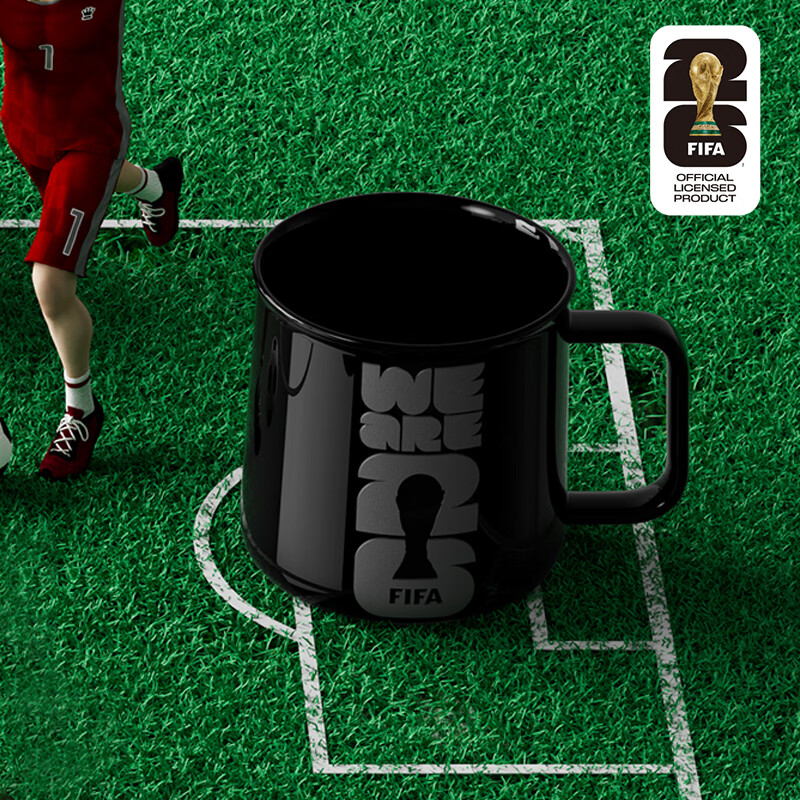 FIFA国际足联美加墨2026世界杯纪念品官方会徽陶瓷马克杯370ml正品带防伪码高清大图