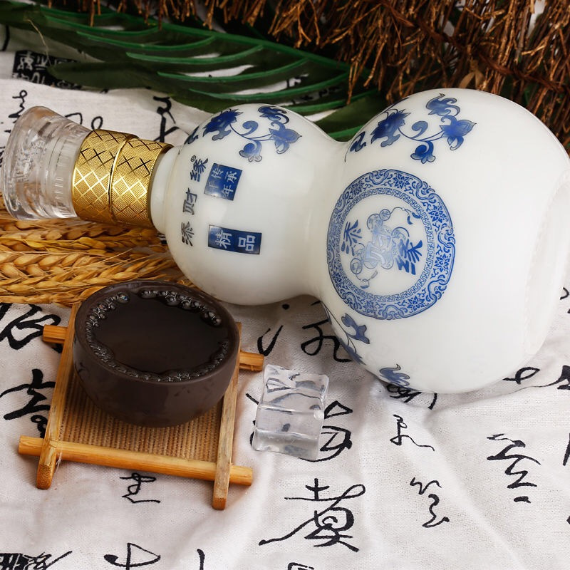 [酒厂自营]洋河镇白酒 精致礼盒装 精品添财缘 白葫芦 粮食酒42度500ml原浆酒 婚庆喜宴酒水 整箱6瓶特价 古封檀