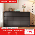 全友家居斗柜129503 【复古黑】六斗柜C 详询客服