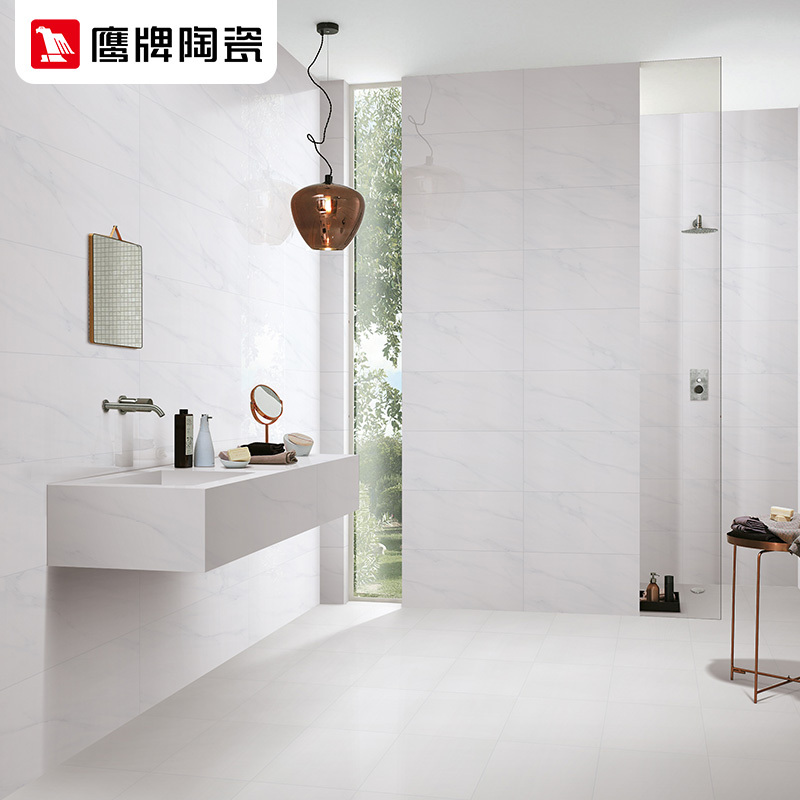鹰牌瓷砖卫生间墙砖厨房佛山地砖瓷片厕所卫浴瓷片朔雪