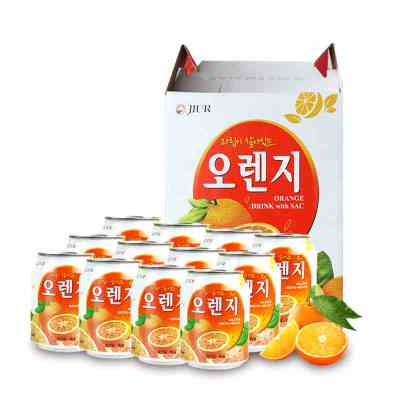 韩国进口 九日橙子果肉果汁饮料238ml*12瓶