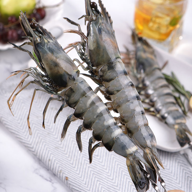 千渔旺 活冻越南黑虎虾进口大虾400g 约20只 盒 冷冻海虾老虎虾烧烤