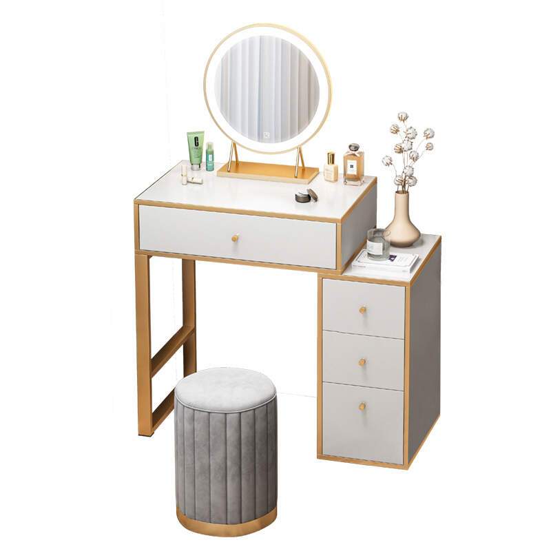 化妆桌小型窄轻奢收纳柜飘窗一体柜ins风卧室现代简约梳妆台