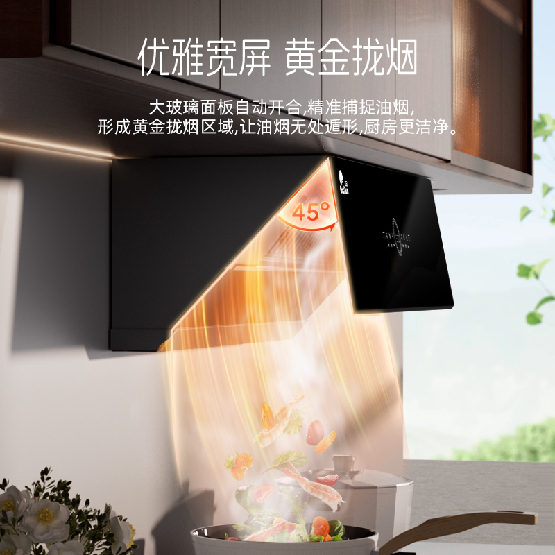 红日(RedSun)家用侧吸式油烟机 25立方大风量 70%高热效 一级能效烟灶套装 JEM26H+EX28B天然气