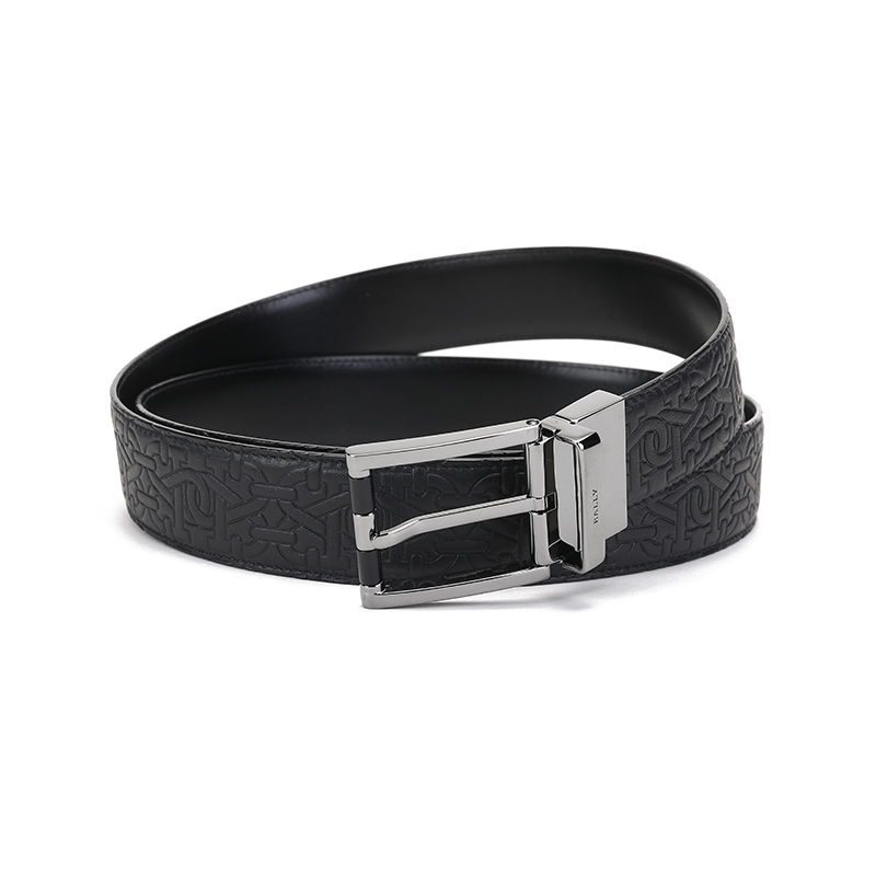 巴利bally奢侈品男士皮质可裁剪针扣式双面皮带腰带astor35mpgm