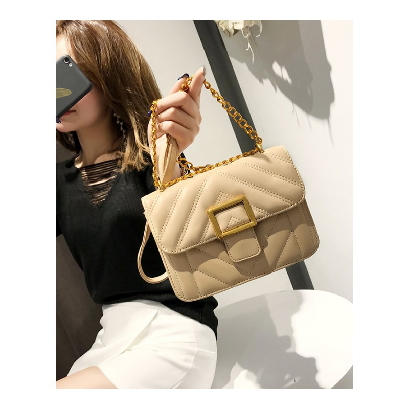 桂兰珊（Guilanshan） 女包包2020新款时尚春季单肩小方包菱格链条包韩版百搭斜挎包潮