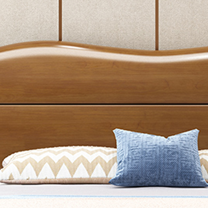 臻远ZY-SMC-129 现代简约实木床双人床 1.8米抽屉高箱高清大图