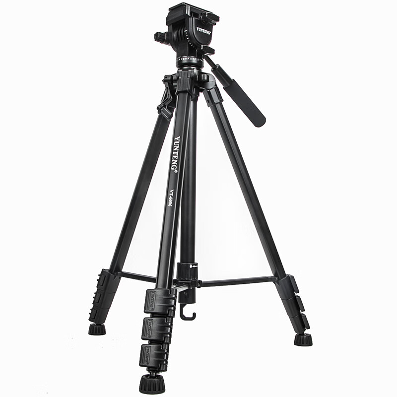 云腾(YUNTENG)专业1.93米大型液压云台三脚架套装微单数码单反相机摄像机用铝合金三角架 VT-6006高清大图