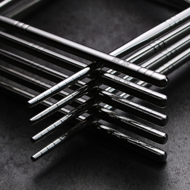 橙亿鸿 304不锈钢筷子防滑防烫筷子 23cm/双高清大图