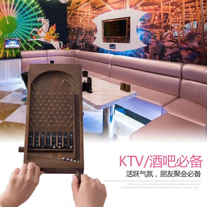 抖音同款实木弹珠台复古风店铺商家打折神器创意游戏道具图片