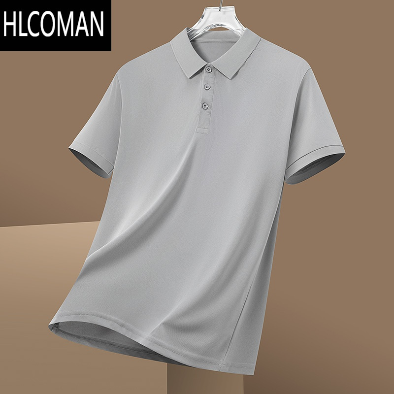 coman男士polo衫夏季潮流纯色简约商务休闲上衣修身翻领百搭薄短袖t恤