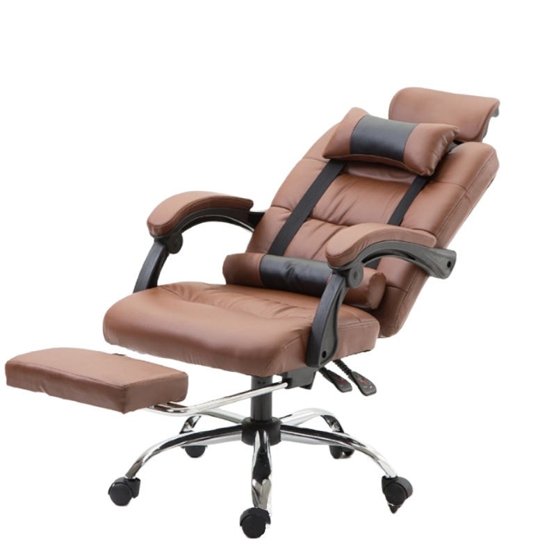 白寅 BY-DNY-002 久坐舒适电脑椅 午睡休息简约可躺椅 咖色(单位:把)