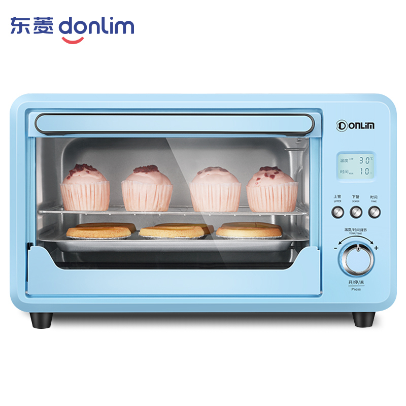 东菱(Donlim)电烤箱DL-K25H 25升/L 智能电子 烘焙蛋糕多功能一键烘烤微电脑式低温发酵单独下上管加热