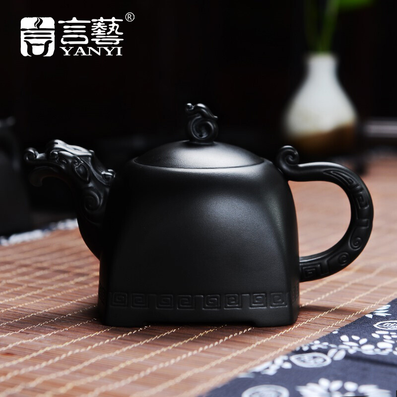 言艺(yanyi) 紫砂虎啸茶具套装 陶瓷功夫茶具 带礼盒
