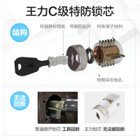 王力指纹锁家用防盗门密码锁电子门锁防撬防小黑盒门锁智能锁 樱桃红经典款Z215