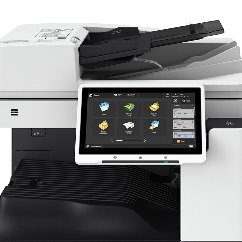 佳能(Canon)彩色复合机IR ADV DX C3826+ 双面同步输稿器+标配双纸盒+原厂工作台+鞍式分页装订