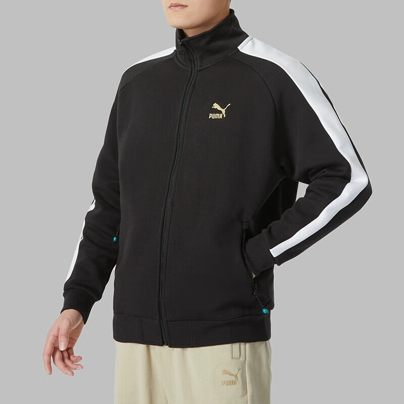 彪马(PUMA) 情侣运动服舒适时尚夹克休闲服风衣外套男 625831-01高清大图