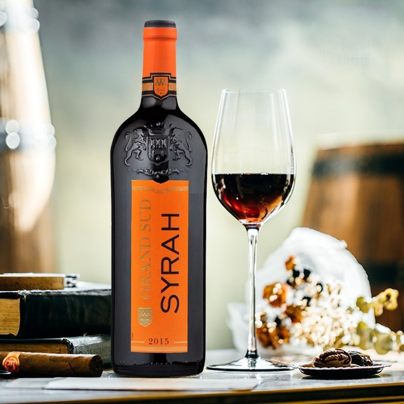 法国进口格兰苏西拉红葡萄酒1000ml6瓶整箱装