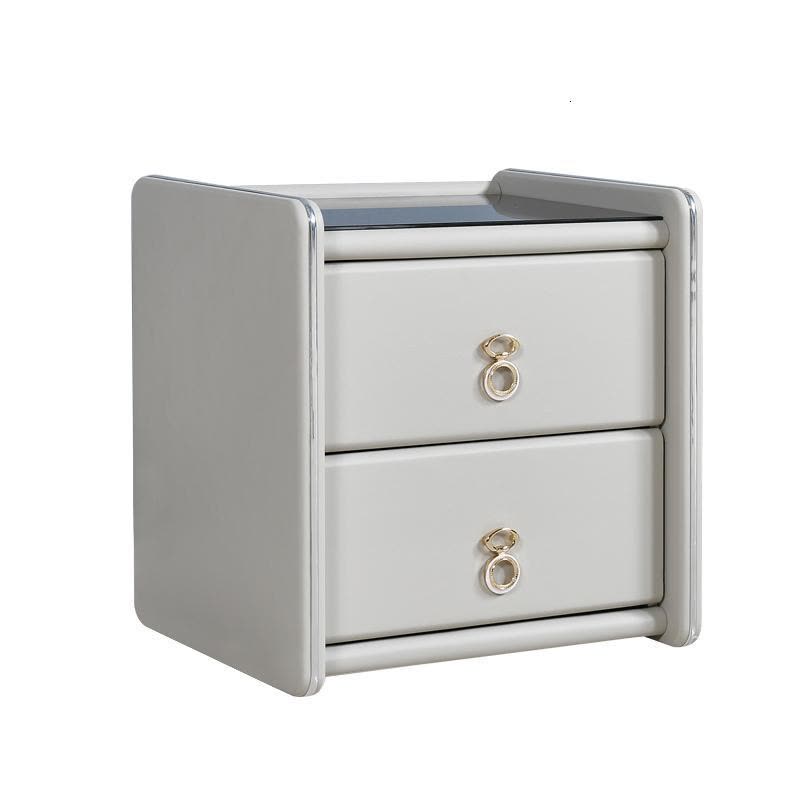 软包床头柜皮艺储物床边柜电话柜简约现代小户型轻奢床头柜定制图片