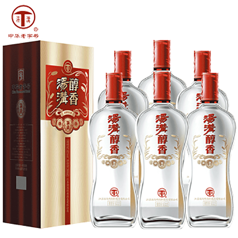汤沟酒 醇香3a 浓香型白酒 42度 500ml*6瓶 整箱装 (内含3个礼品袋)