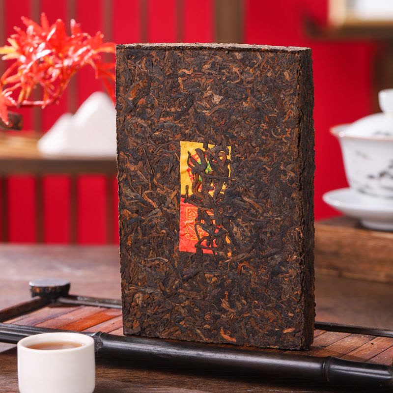 中茶普洱茶龙砖熟普紧压茶500g茶砖腾龙献瑞云南普洱茶叶中华老字号