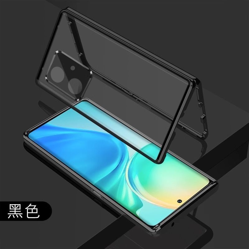 圣幻 oppo K11全包防摔壳K11金属手机壳双面保护套磁吸玻璃