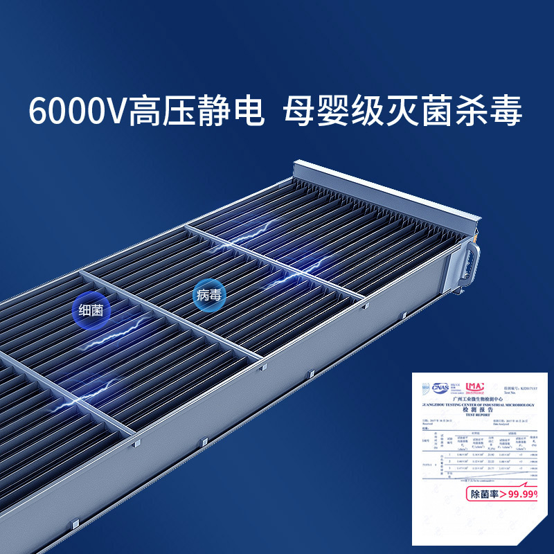 远大(BROAD)洁净新风机SF500热回收新风系统家用空气净化通风换气除烟尘除PM2除甲醛适用200㎡以内大空间