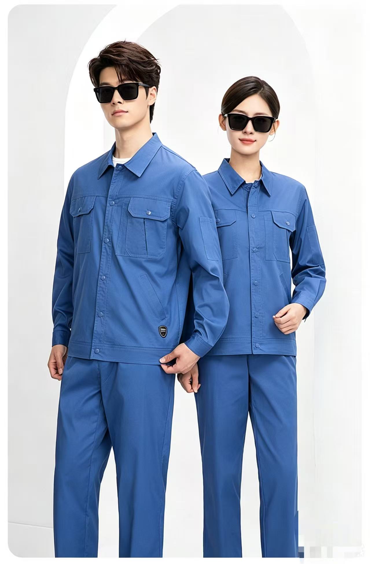 路安保夏季长袖工作服SYX562薄款耐磨透气套高清大图