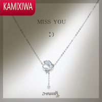 KAMIXIWA小海豚项链女银锁骨链ins小众设计贝母吊坠生日礼物送闺蜜女友