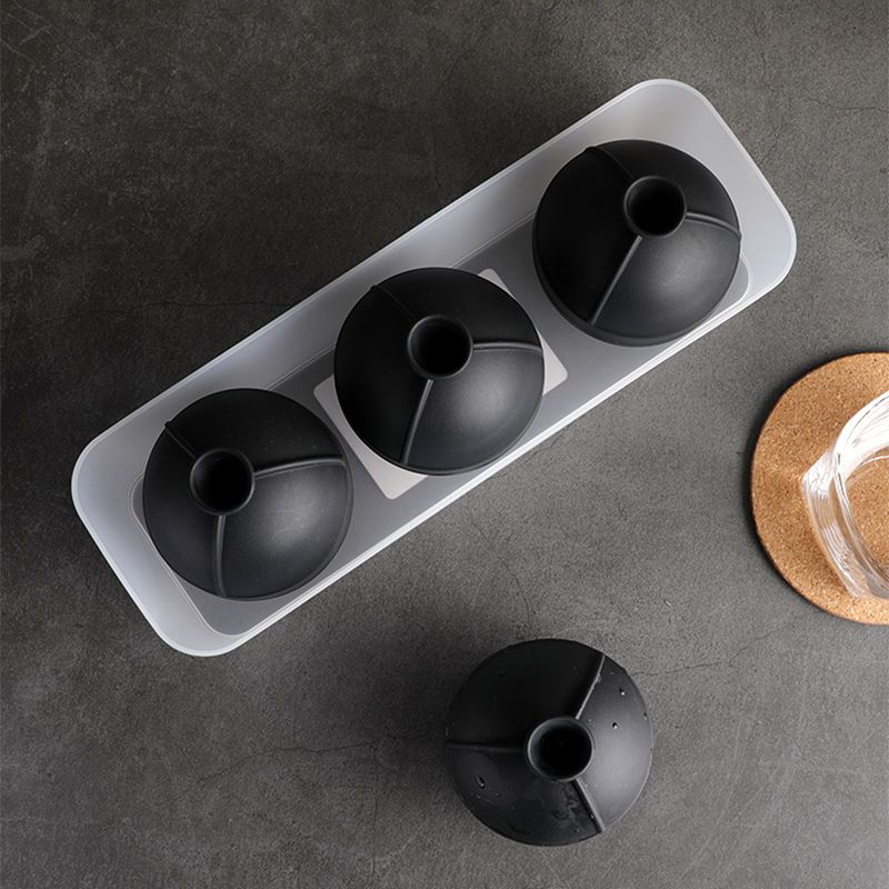 2冰球球形硅胶冰块模具威士忌冰球模具厨房家用圆形制冰盒冰格模具