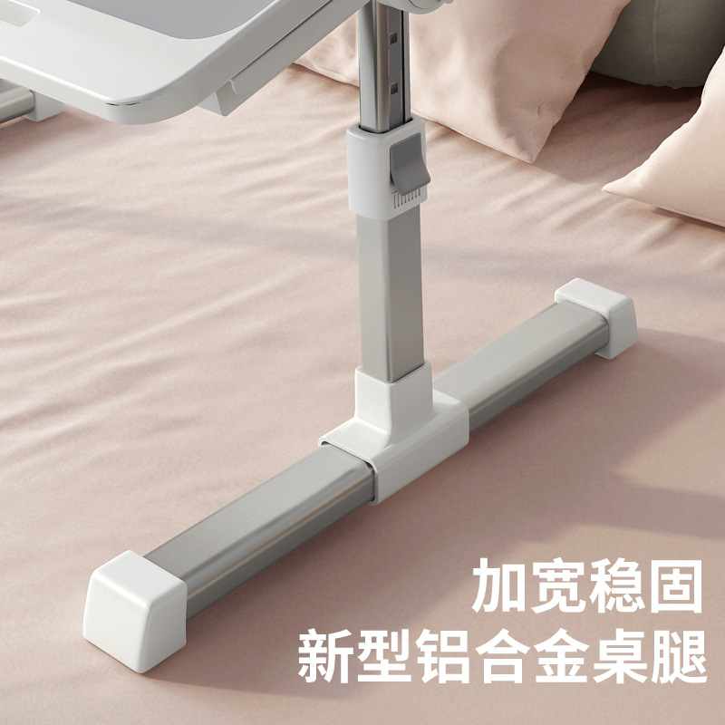 [补贴10%]可升降折叠床上小桌子简约宿舍学生写字书桌学习调节高度支架家用卧室坐地飘窗懒人笔记型电脑办公小桌板桌面高清大图