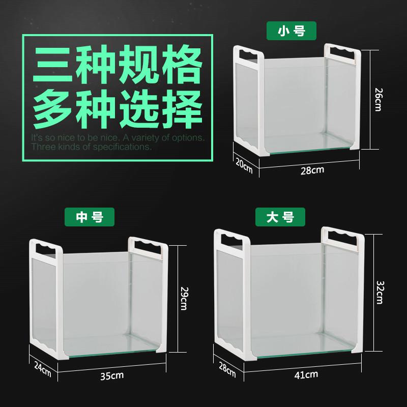 乌龟缸带晒台小型玻璃中型生态鱼缸水陆缸养乌龟专用缸巴西龟别墅高清大图