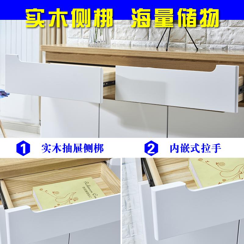 森美人北欧风格鞋柜家用口简约现代大容量厅柜玄关柜实木储物柜收纳高清大图