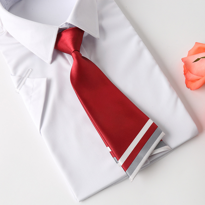 盛世曼尼女士领带领结条纹韩版商务ol正装红色男女同款职业装衬衫西装