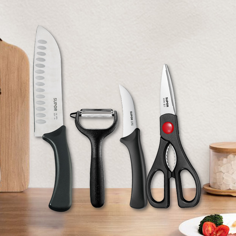 苏泊尔 刀具礼盒四件套TK1610Q(切片刀+多用刀+果皮刀+厨房多用剪刀)高清大图