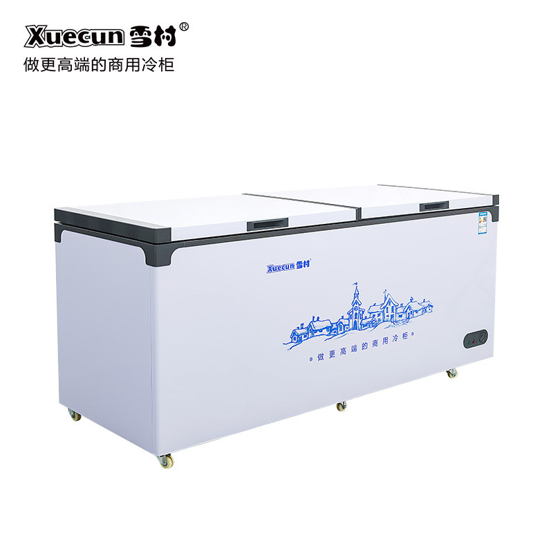 雪村xuecun1080l卧式冷柜双温双室双空间冷藏冷冻柜商用冷柜冰柜雪糕