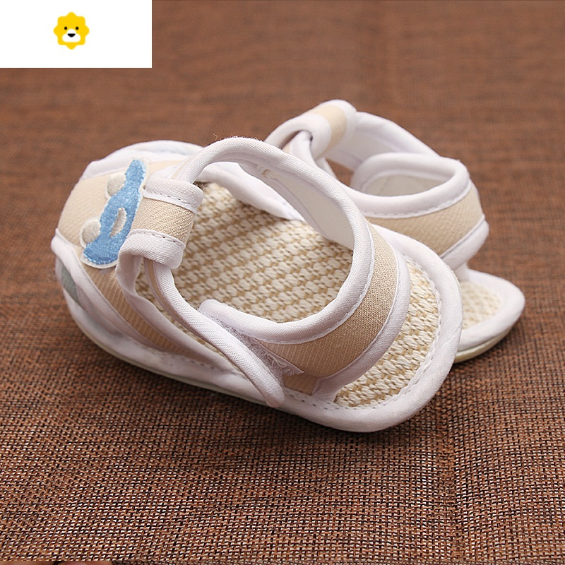 喻娄婴儿凉鞋女20夏季0612个月男宝宝学步鞋牛筋软底布鞋儿童鞋子